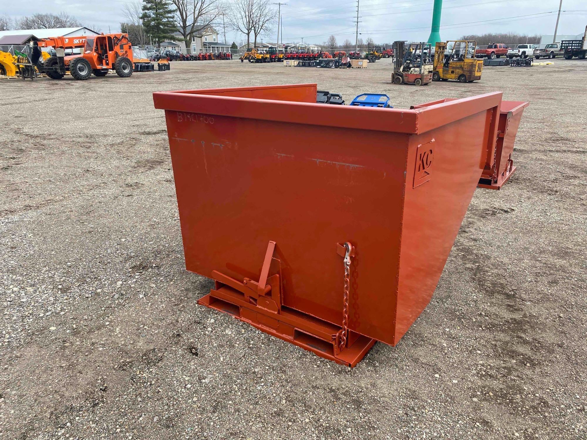 New 3 Cubic Yard Self Dumping Hopper with Fork Pockets