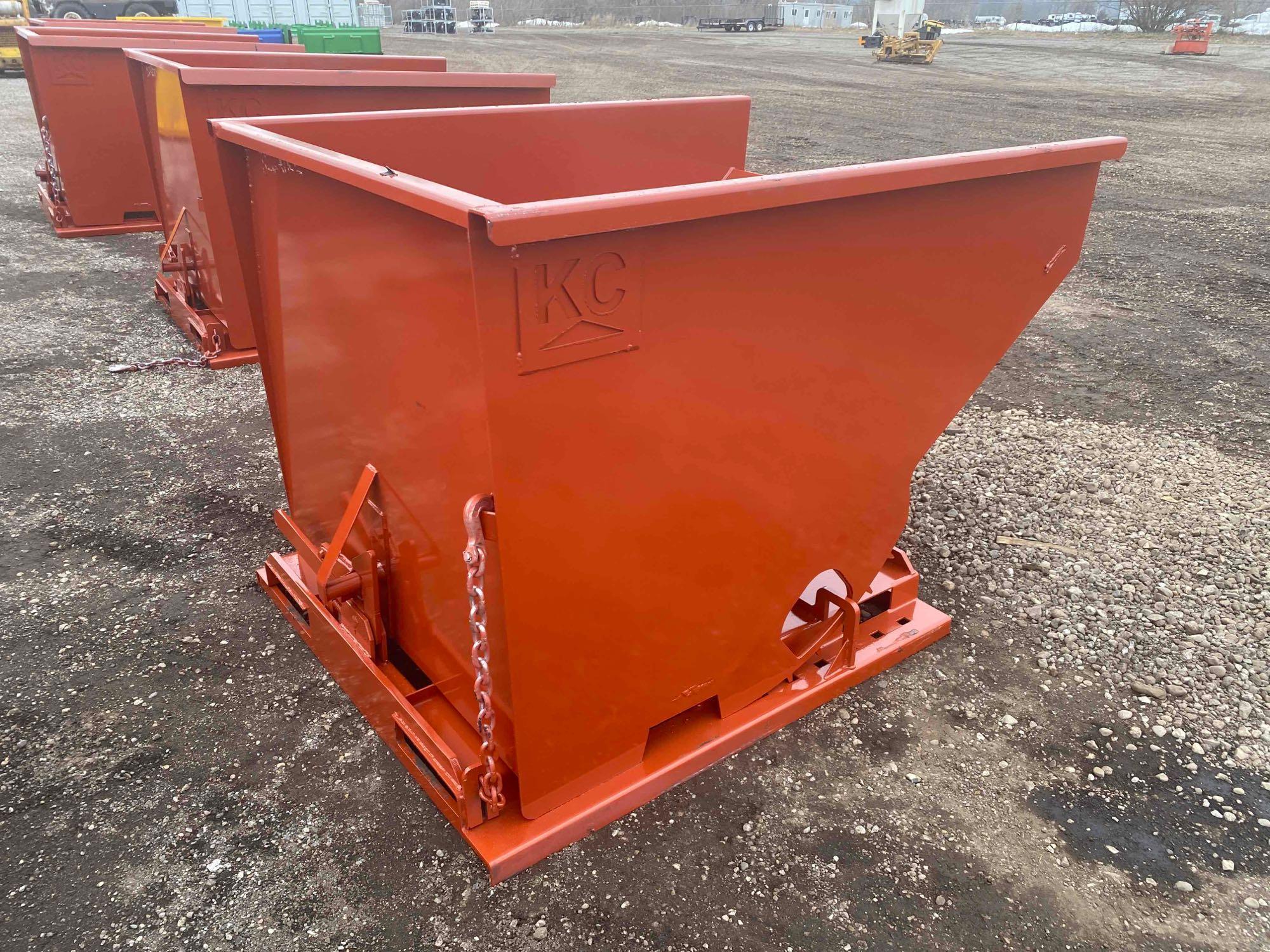 New 2 Cubic Yard Self Dumping Hopper with Fork Pockets