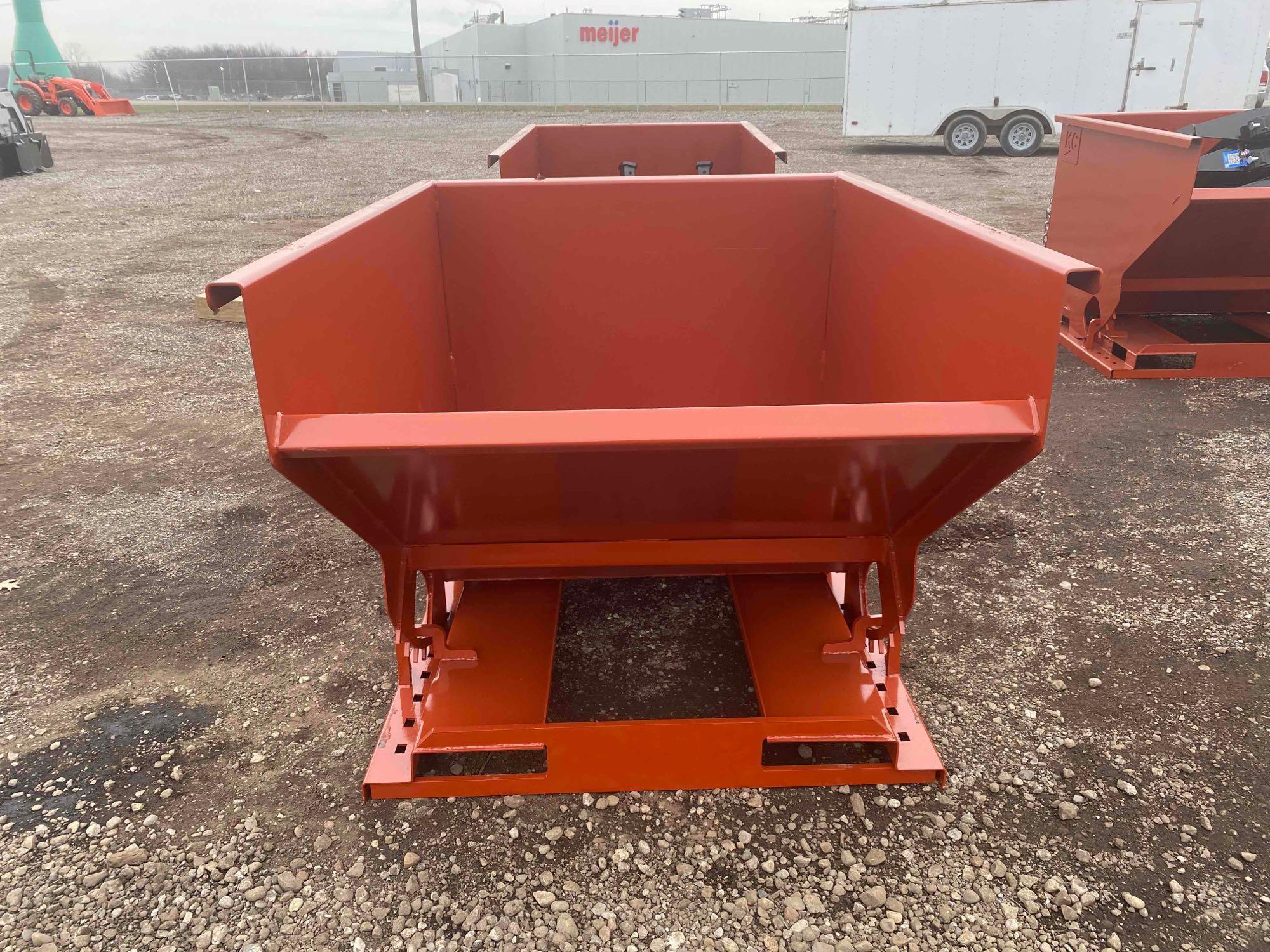New 2 Cubic Yard Self Dumping Hopper with Fork Pockets