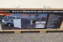 New TMG-MS1624 Metal Shed Garage with Door