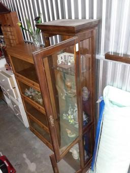 Classy Wood Curio Display Glass Cabinet