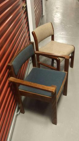 3 Unmatched Casual Wooden Chairs