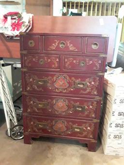Nice smaller Oriental style drawered cabinet