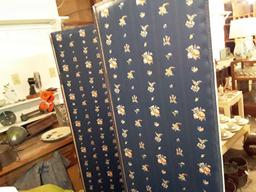 4 Panel, Double Sided, Room Divider, Oriental Style, Appears Handpainted