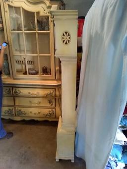 Shabby Chic Grandfather Style Clock. Works great!