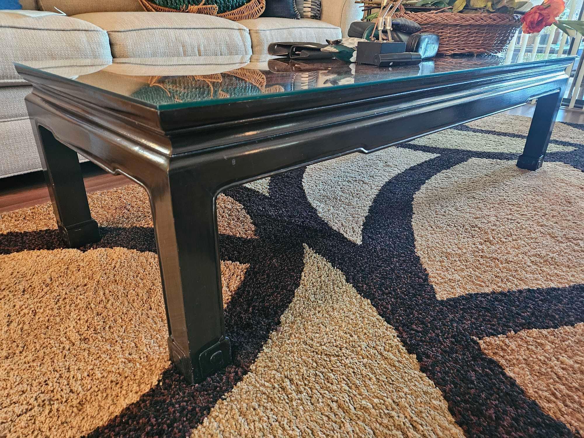 CARVED CHINESE COFFEE TABLE, MADE IN HONG KONG, MID CENTURY