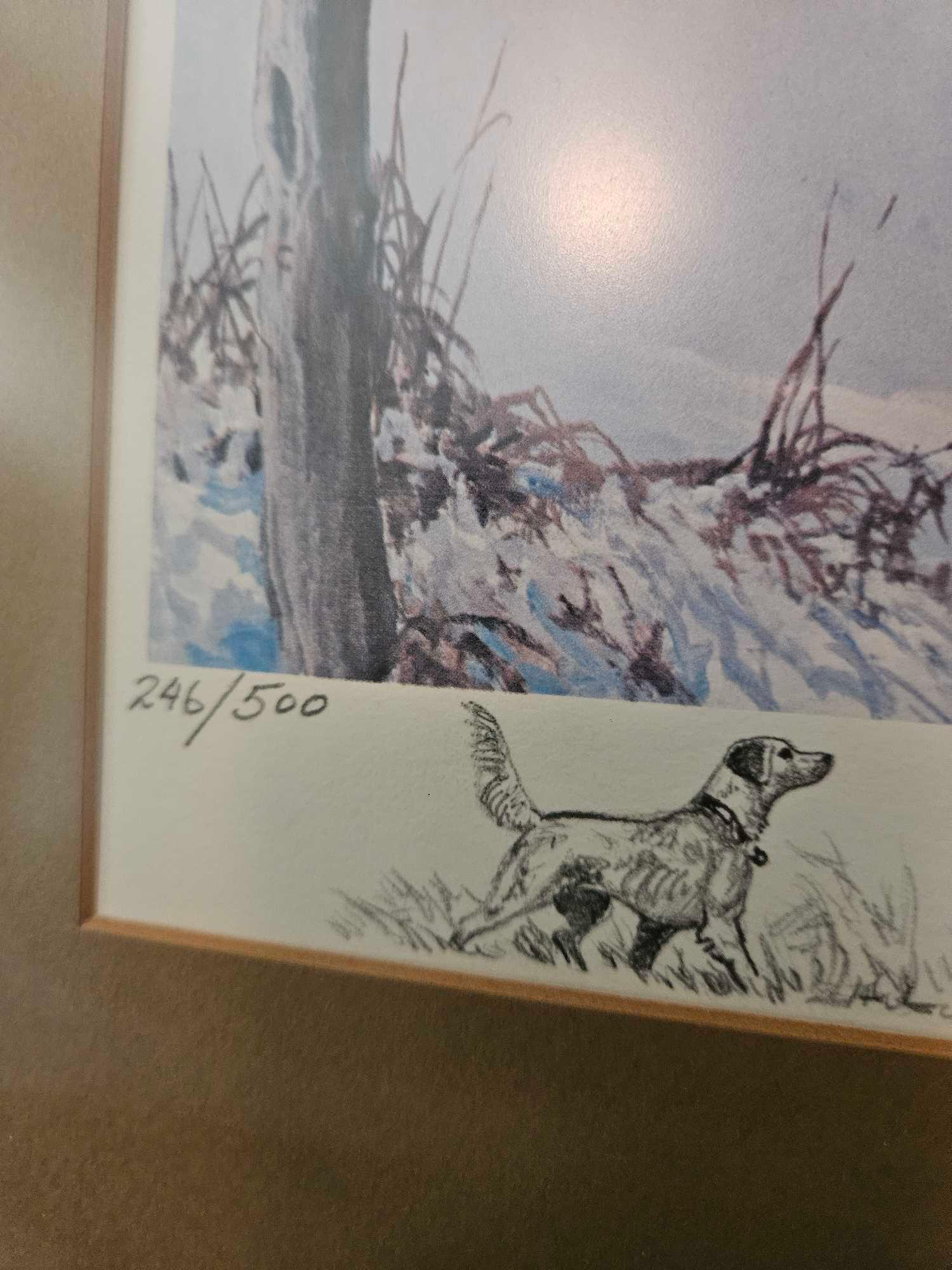 Signed/Numbered Print: "First Snow - Bob White Quail" by Wayne Willis