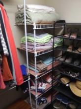 Contents on Tall Closetmade Shelves: Sheets, Blankets, Towels, etc