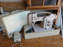 VINTAGE WHITE MADE IN JAPAN SEWING MACHINE