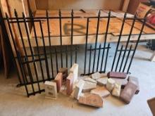 METAL GATE PIECES AND GARDEN STONES