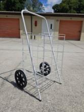 COLLAPSIBLE GROCERY GETTER CART, METAL, STURDY