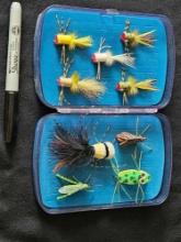 9 FLY FISHING FLIES -6 IN. CLIFFs CRAB SHACK BOX