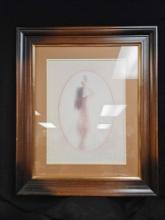 (1 of 3) Erotic Art Prints, Satin Photos in high-quality wooden picture frames, vintage, mid