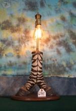 Zebra Leg Lamp Taxidermy
