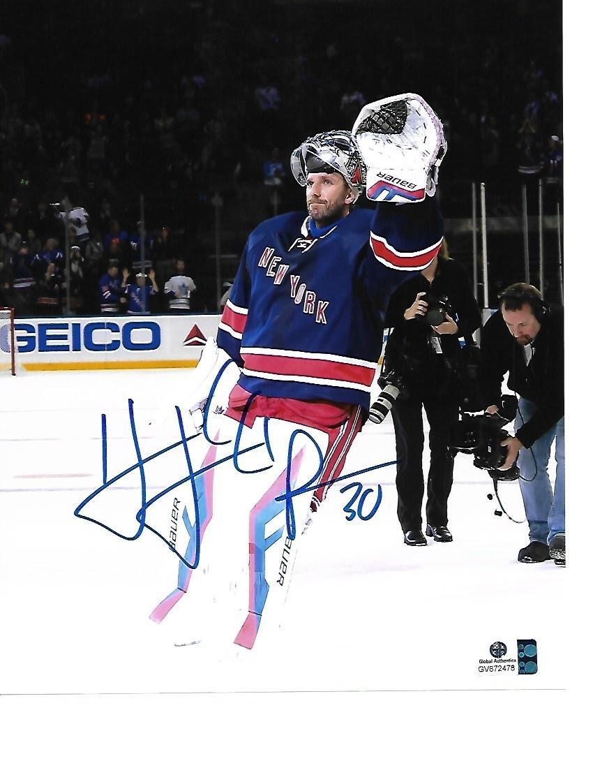 Henrik Lundqvist New York Rangers Autographed 8x10 Photo Pic w/ GA coa