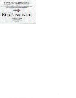 Rob Ninkovich New England Patriots 8x10 Photo w/ NEP coa