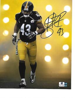 Troy Palamalu Pittsburgh Steelers Autographed 8x10 Photo Pic w/GA coa