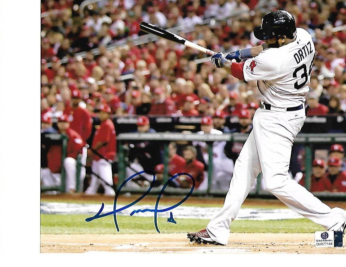 David Ortiz Boston Red Sox Autographed 8x10 Photo Swing Pic w/GA coa