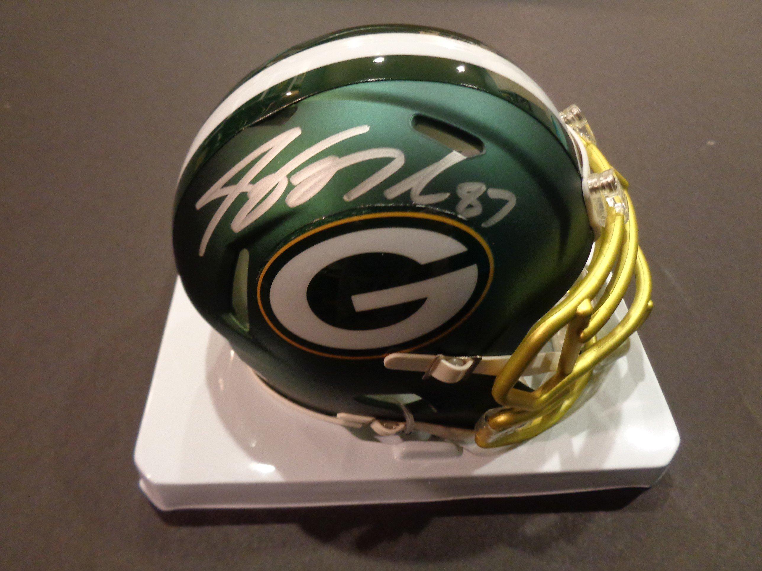 Jordy Nelson Green Bay Packers Autographed Blaze Mini Helmet w/GA coa
