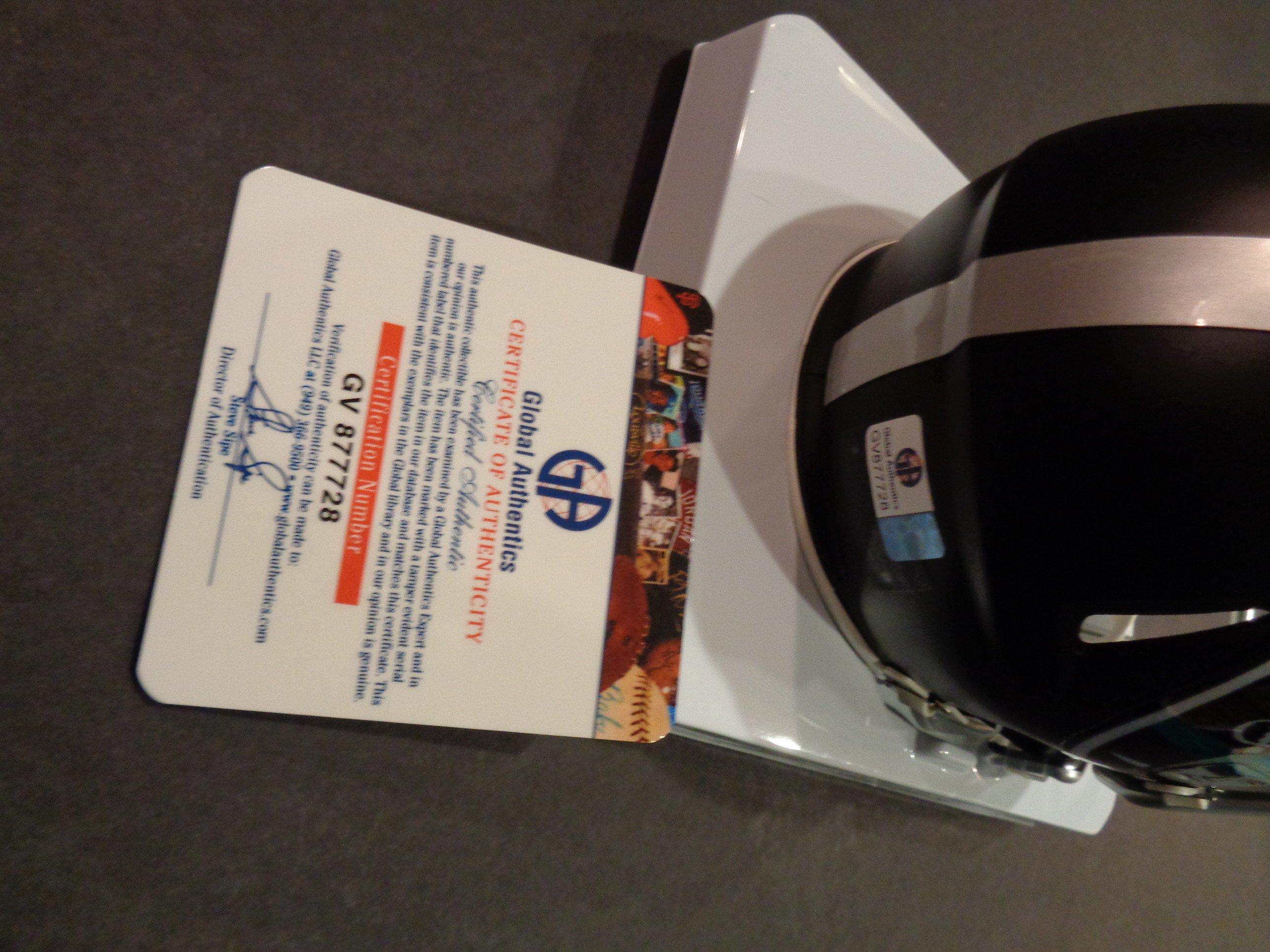Derek Carr Oakland Raiders Autographed Blaze Mini Helmet w/GA coa