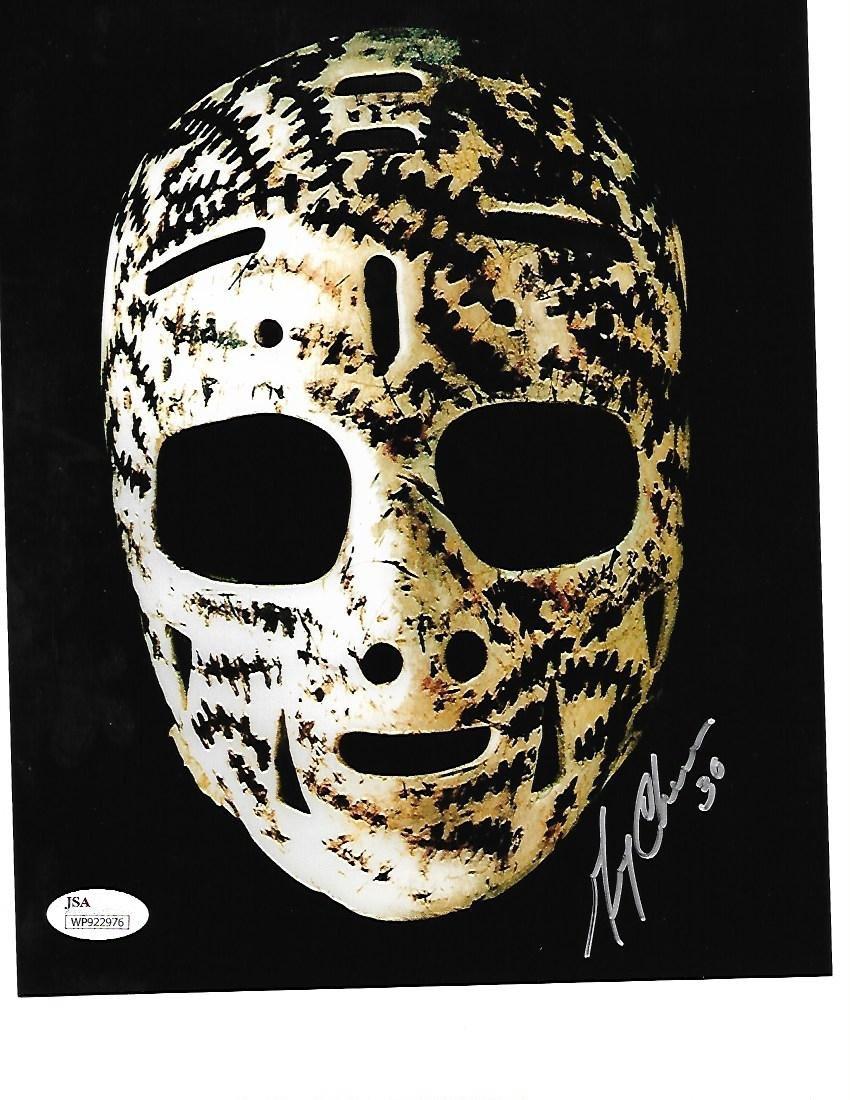 Gerry Cheevers Boston Bruins Autographed 8x10 The Mask Photo W/ JSA W coa