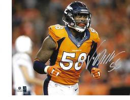 Von Miller Denver Broncos Autographed 8x10 Broncos Orange w/ GA coa