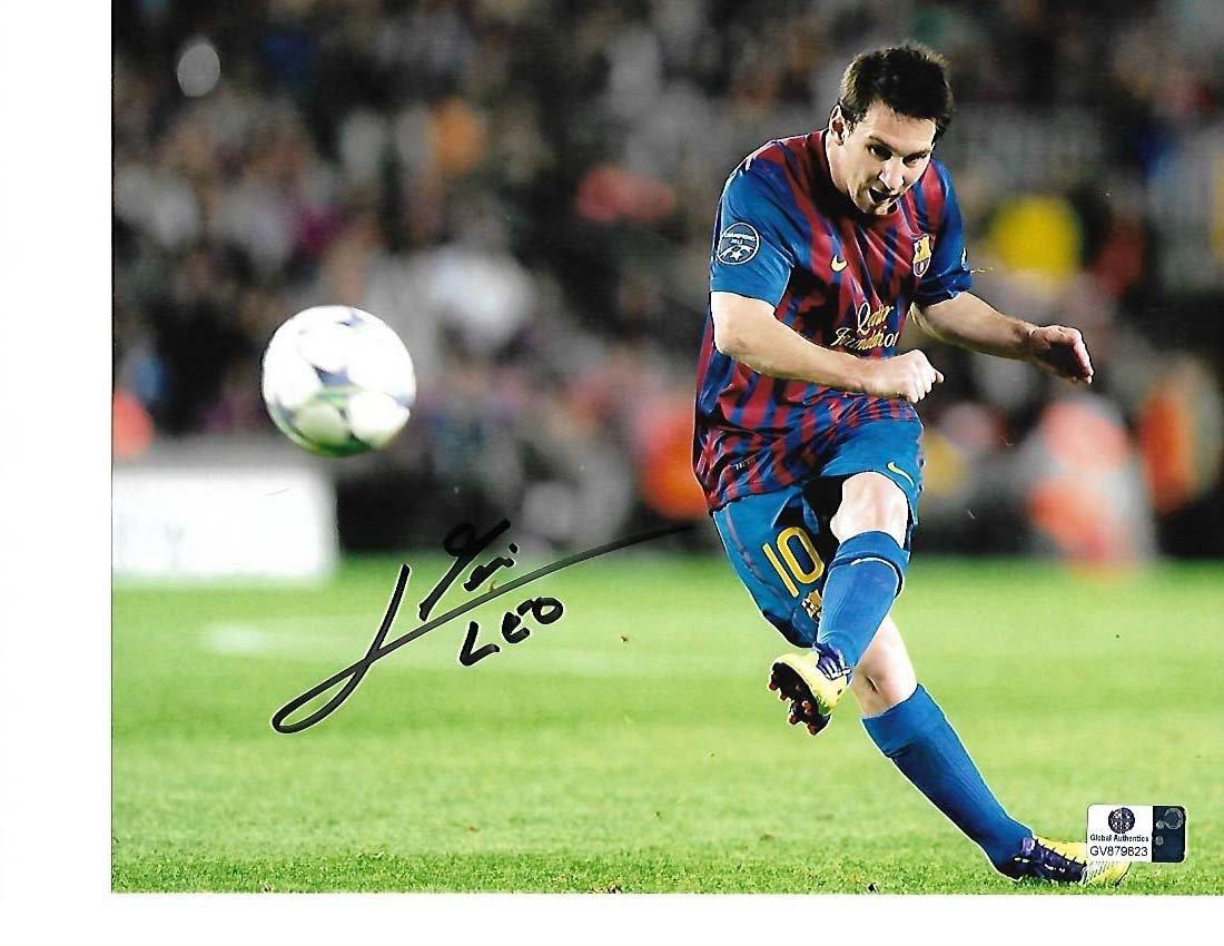 Lionel Messi FC Barcelona Autographed 8x10 Photo w/GA coa
