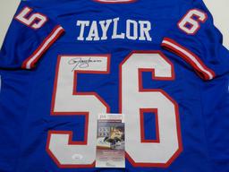 Lawrence Taylor New York Giants Autographed Custom Football Jersey JSA W coa
