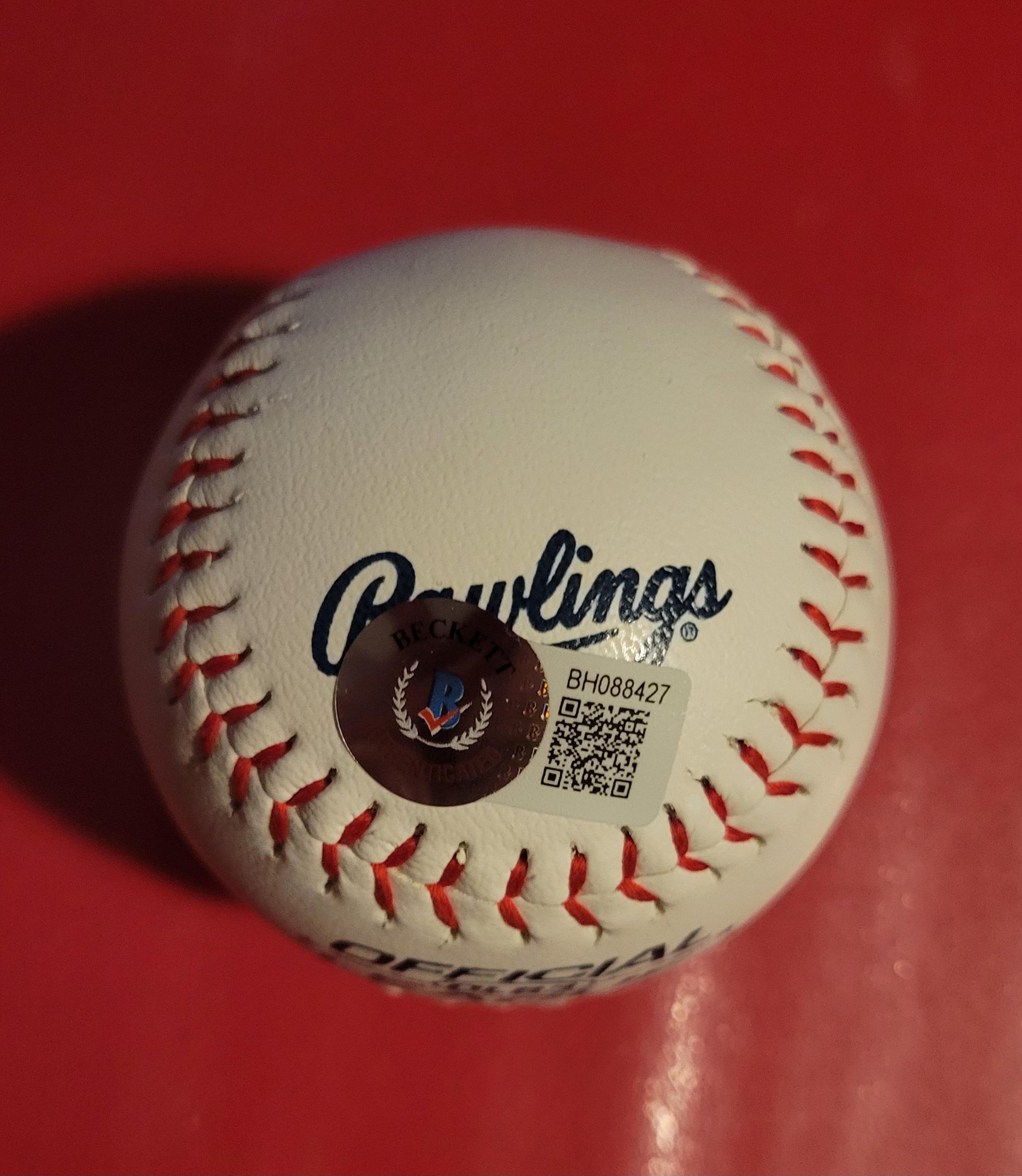 Eric Gagne Los Angeles Dodgers Autographed & Inscribed Rawlings Baseball Beckett Hologram