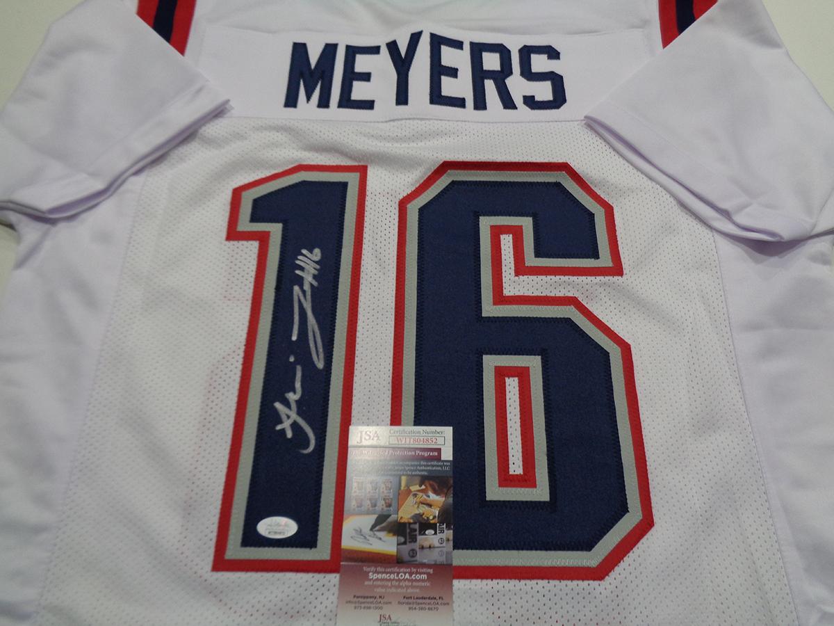 Jakobi Meyers New England Patriots Autographed Custom Football Style Jersey JSA W coa