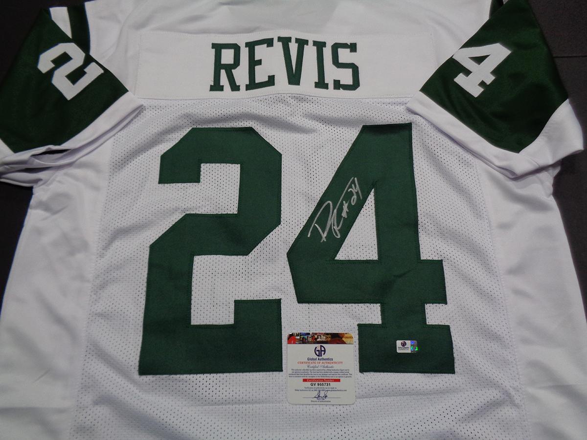 Darrelle Revis New York Jets Autographed Custom Football Jersey GA coa