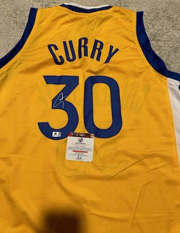 Stephen Curry Golden State Warriors Autographed Custom Basketball Jersey GA coa