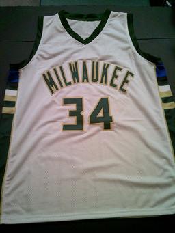 Giannis Antetokounmpo Milwaukee Bucks Custom Basketball Jersey GA coa