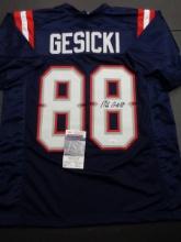 Mike Gesicki New England Patriots Autographed Custom Football Jersey Beckett Hologram