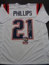 Adrian Phillips New England Patriots Autographed Custom Football Jersey JSA W coa