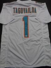 Tua Tagovailoa Miami Dolphins Autographed Custom Football Jersey GA coa