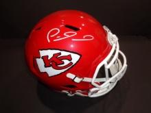 Patrick Mahomes Kansas City Chiefs Autographed Riddell Replica Full Size Helmet GA coa