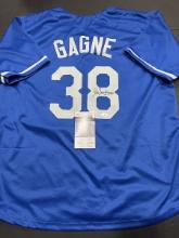 Eric Gagne Los Angeles Dodgers Autographed & Inscribed Custom Baseball Jersey JSA w coa