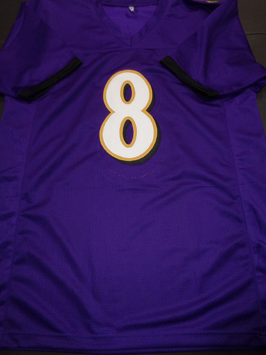Lamar Jackson Baltimore Ravens Autographed Custom Football Jersey GA coa