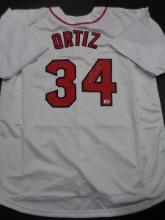 David Ortiz Boston Red Sox Autographed Custom Baseball Jersey GA coa