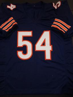 Brian Urlacher Chicago Bears Autographed Custom Football Jersey GA coa