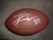 Travis Kelce Kansas City Chiefs Autographed Wilson Football GA coa