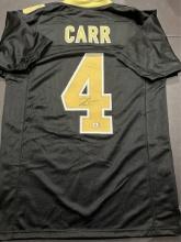 Derek Carr New Orleans Saints Autographed Custom Football Jersey GA coa