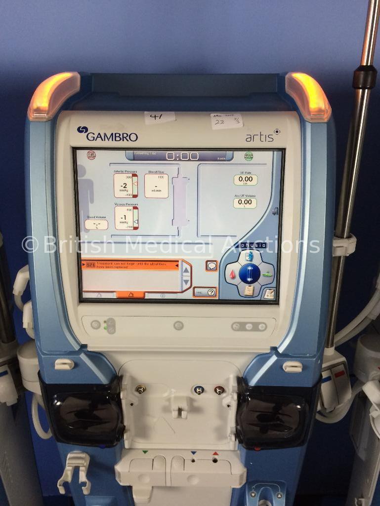 3 x Gambro Artis Dialysis Machines 2 Manufactured in 2011 Build 0070, Language Pack 8.15.06 (Both