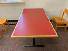 LOT CONSISTING OF (4) RECTANGLE WOOD LIBRARY TABLES