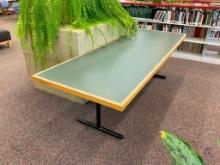 LOT CONSISTING OF (2) RECTANGLE WOOD LIBRARY TABLES