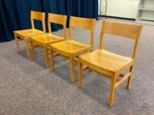 LOT CONSISTING OF (28)+/- SINGLE BACK WOOD CHAIRS