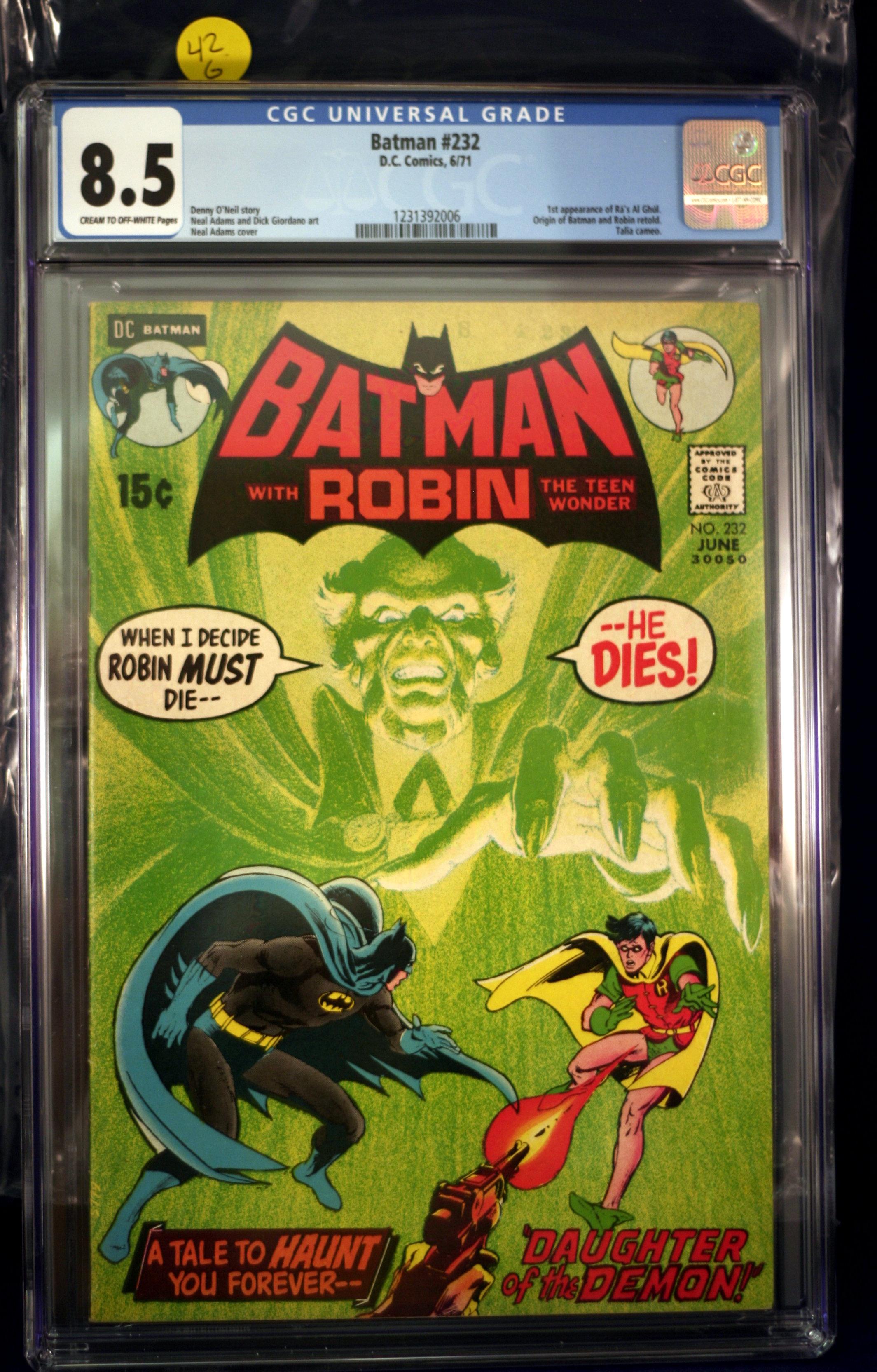 Batman #232 - 1st Ra's Al Ghul - CGC 8.5 - MAJOR KEY!
