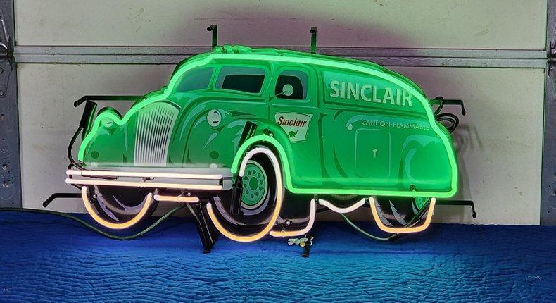 Sinclair Tanker Truck Neon Sign
