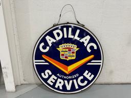 Original Cadillac Service Porcelain Sign